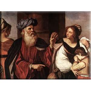 Abraham Casting Out Hagar and Ishmael 16x12 Streched Canvas Art by 