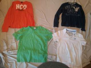 Lot of Mens HOLLISTER LACOSTE AMERICAN EAGLE Shirts Size Medium http 