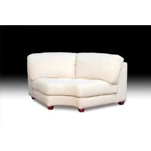  Diamond Sofa Zen Armless Leather White Tufted Corner Wedge 