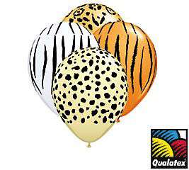 Qualatex 11 Latex Balloon Safari Print 25 Pack 14515  