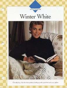 Winter White Afghan Vanna Crochet Pattern Leaflet NEW HTF  