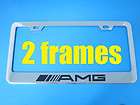 AMG Mercedes Benz Superior Chrome Metal License Plate Frame (2pcs 