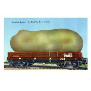  Maine   View of an Aroostook Potato on a Train Trolley 