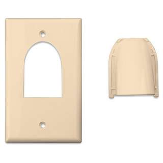 Image of Vanco 120613X Ivory 2 Piece Bulk Cable Wall Plate