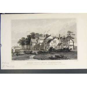  Hulme Hall Manchester Greater Harwood Antique Print