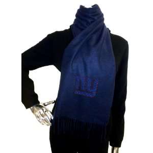 New York Giants Light Cashmere Scarf with Crystal Team Logo  