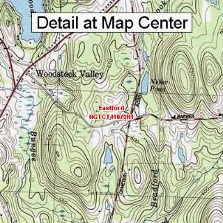 USGS Topographic Quadrangle Map   Eastford, Connecticut (Folded 