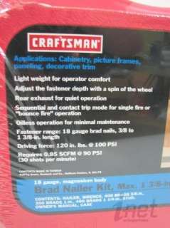 Craftsman 18173 Brad Nailer Kit 18 gauge Max 1 3/8 NIB  