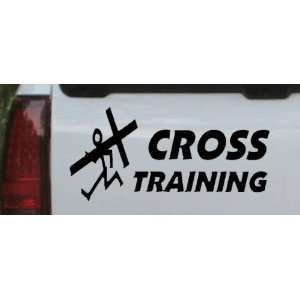 Cross Training Christian Car Window Wall Laptop Decal Sticker    Black 