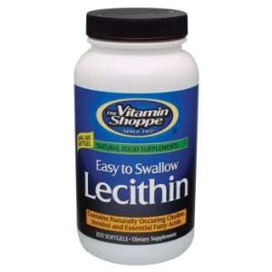 Vitamin Shoppe   Lecithin (Easy To Swallow), 411 mg, 300 softgels