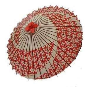  Japanese Antique Umbrella Red KASA SAKURA Pattern 2 