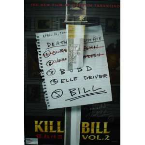  Kill Bill (Sword & Note) Poster 24 x 36 Aprox.