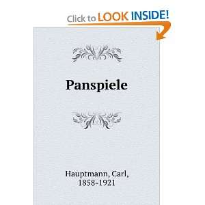  Panspiele Carl, 1858 1921 Hauptmann Books