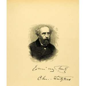  1887 Wood Engraving Charles Lutyens Artist Profile 