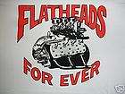 Ford V8 Tri Power Cotton FLATHEADS FOREVER ENGINE MOTOR M L XL 2X T 