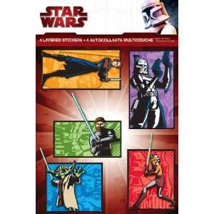   Wars Clone Wars Collection   Layered Cardstock Stickers   Clone Wars