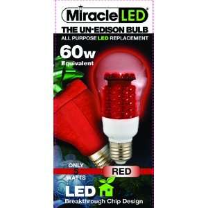  60W LED Clear Red Light Bulb (2 pack)
