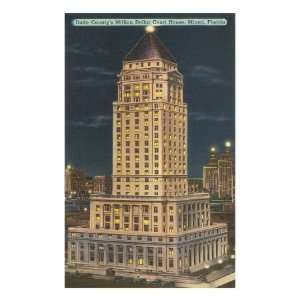   , Dade Courthouse, Miami, Florida Premium Giclee Poster Print, 12x16