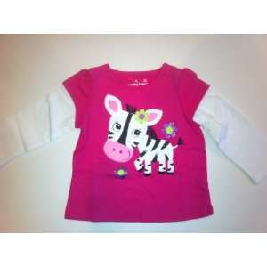 Jumping Beans Clothing   Long Sleeve Top   Pink & White   18 Months 