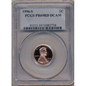  1996 S PCGS PR69RD DCAM Lincoln Cent 