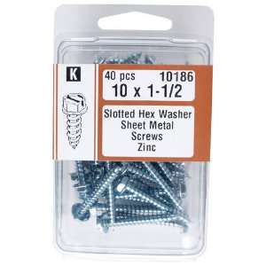 Midwest Hex Washer Sheet Metal Screw, 10 x 1 1/2