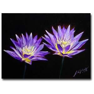  AJ LaGasse Original Floral Oil Paintings   Water Lily Art 