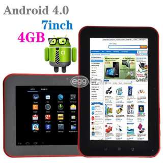 Android 4.0 Capacitive All Winner A10 Tablet PC MID 2160P Camera 