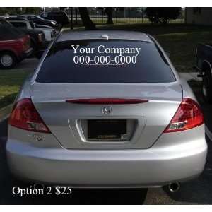    Vehicle Company name and phone number vinyl decals 