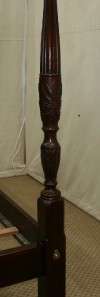 KNOB CREEK SOLID MAHOGANY RICE WHEAT CARVED KING SIZE POSTER POSTS BED 