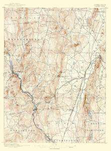 USGS TOPO MAP GRANBY SHEET CONNECTICUT (CT) 1892 MOTP  