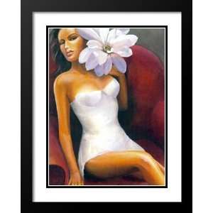   and Double Matted Art 33x41 Unwinding White Bloom