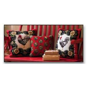  FRENCH COUNTRY PILLOW   ROOSTER FACING LEFT