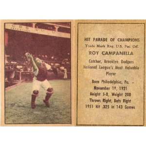  Roy Campanella 1952 Berk Ross Card
