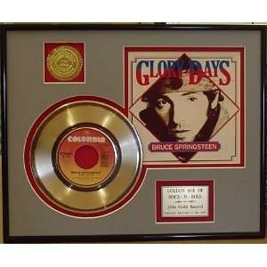  Bruce Springsteen Glory Days Framed 24kt Gold Record Art 