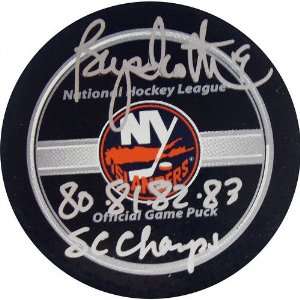  Bryan Trottier New York Islanders Autographed Game Model Hockey 