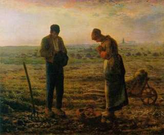The Angelus Jean Francois Millet Oil Painting repro  