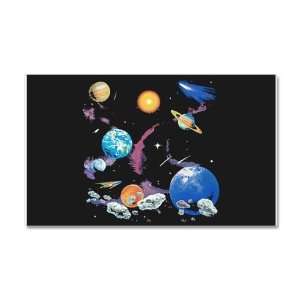   22 x 14 Wall Vinyl Sticker Solar System And Asteroids 