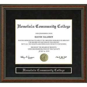  Honolulu Community College Diploma Frame Sports 