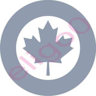 1x Canada RCAF Air force Roundel vinyl sticker decal gy  