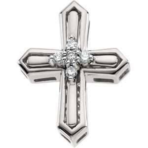   White Gold 20.25X15.0 Complete Diamond Unity Cross CleverEve Jewelry