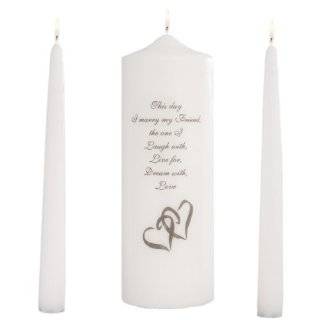 Celebration Candles Wedding Unity Candle Set, with 9 inch Pillar with 