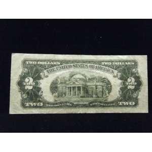  $2 United States Note Red Seal & Serial VG/Better 