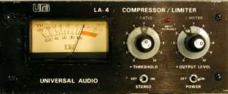 UREI LA 4 LA4 Universal Audio Black Compressor/Limiter Pair Incredible 