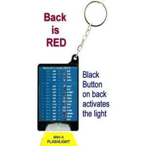  Detroit Lions 2012 NFL Schedule Flashlight Key Chain with 