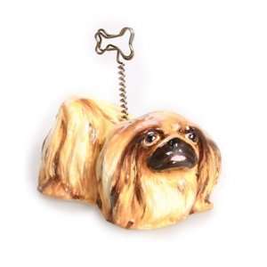  Pekingese Hand Crafted Picture Holder   Lt Brown