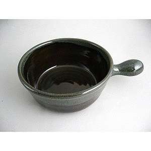  Handmade pottery soup mug   mocha Clay In Motion