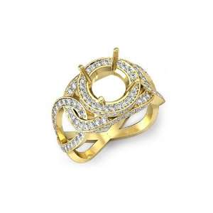 30 ct Round Diamond Unique Engagement Ring Setting, F   G Color, VS1 