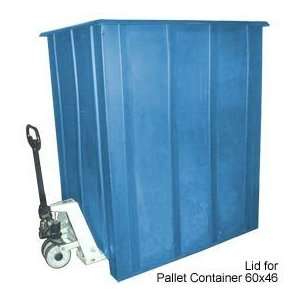 Lid For Pallet Container 60x46 Gray 1500 Lb Cap. Blue 