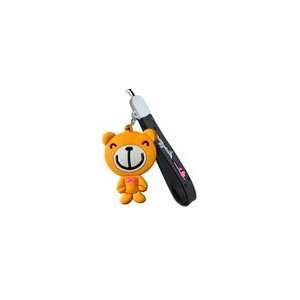 Smile Bear Cell Phone Charm (Yellow and Black) for Zte 