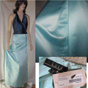 Pastel Aqua SATIN FORMAL SKIRT by Nicole Miller NWT sz8  